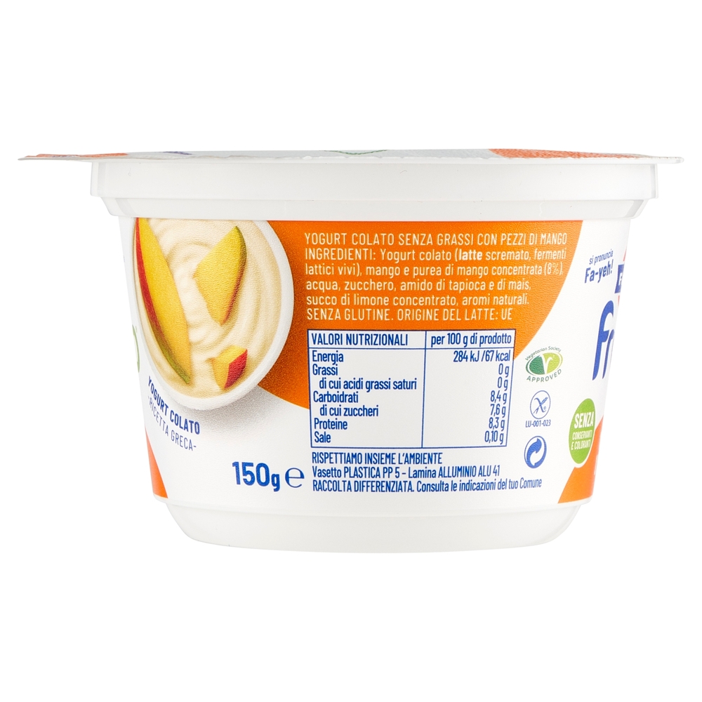 Fruyo Yogurt 0% Grassi al Mango, 150 g